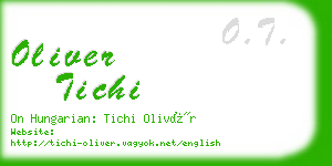 oliver tichi business card